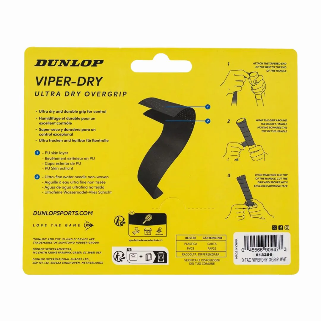 Gecko-Tac Overgrip White 3 Pack - Image 2