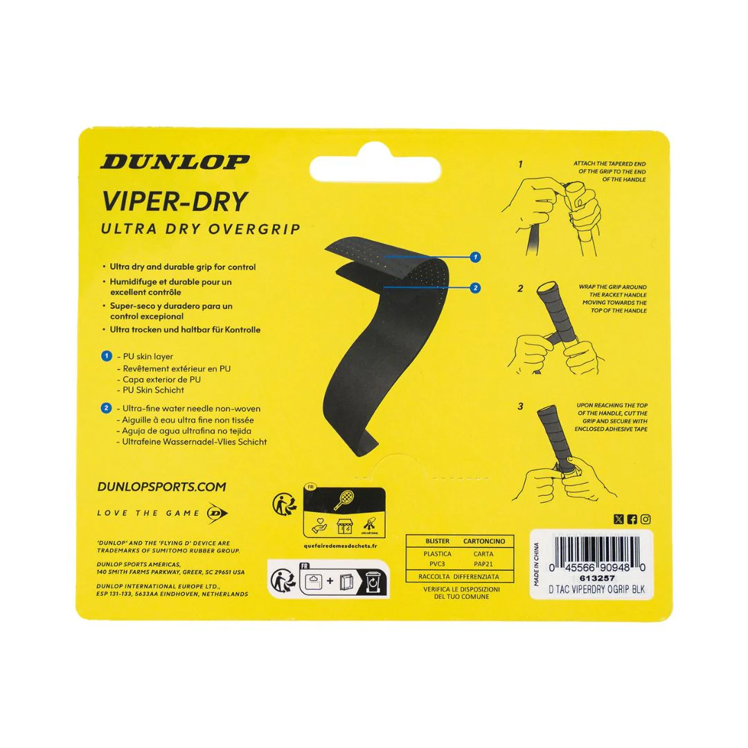 Gecko-Tac Overgrip Black 3 Pack - Image 2