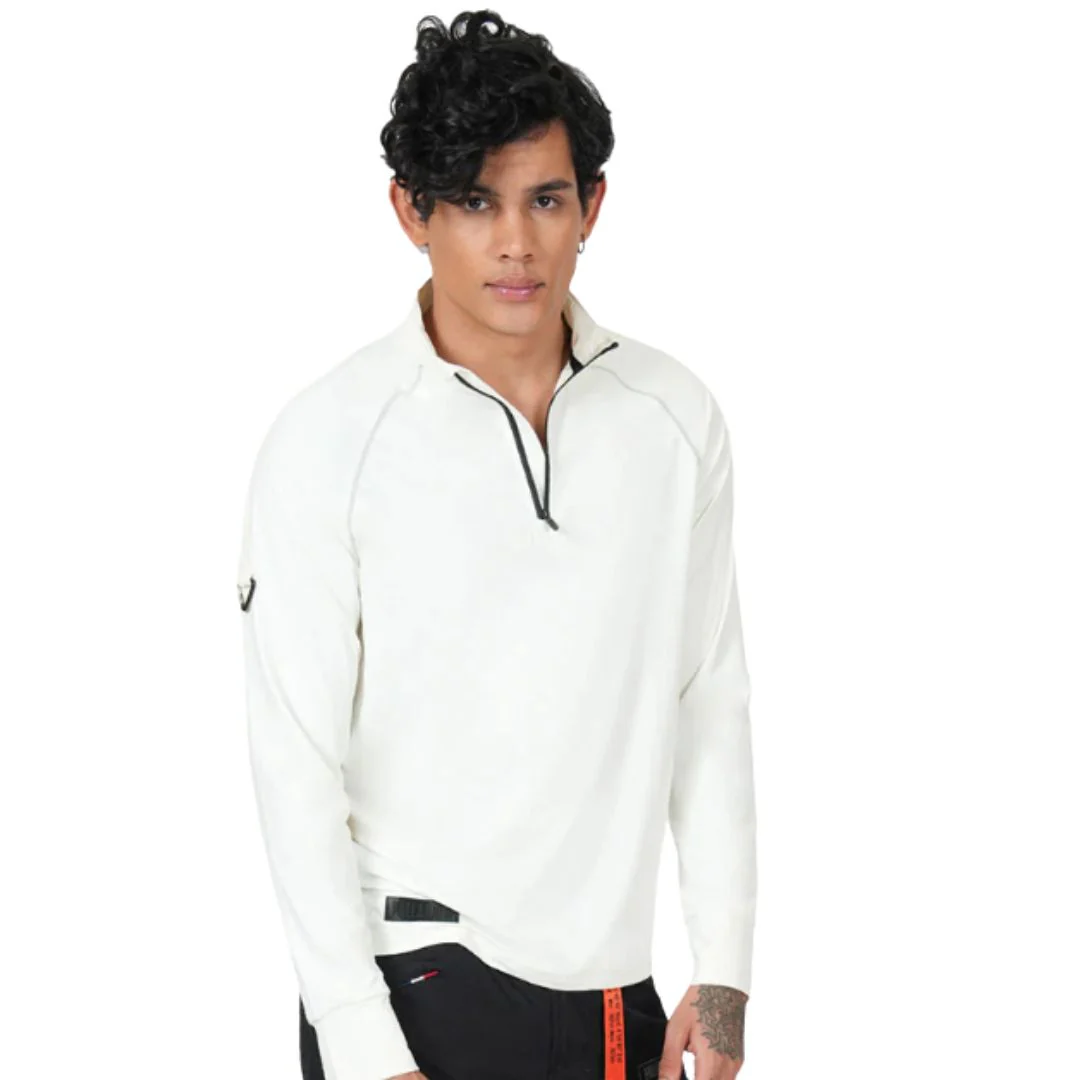 Half Zip Long Sleeve T-shirt