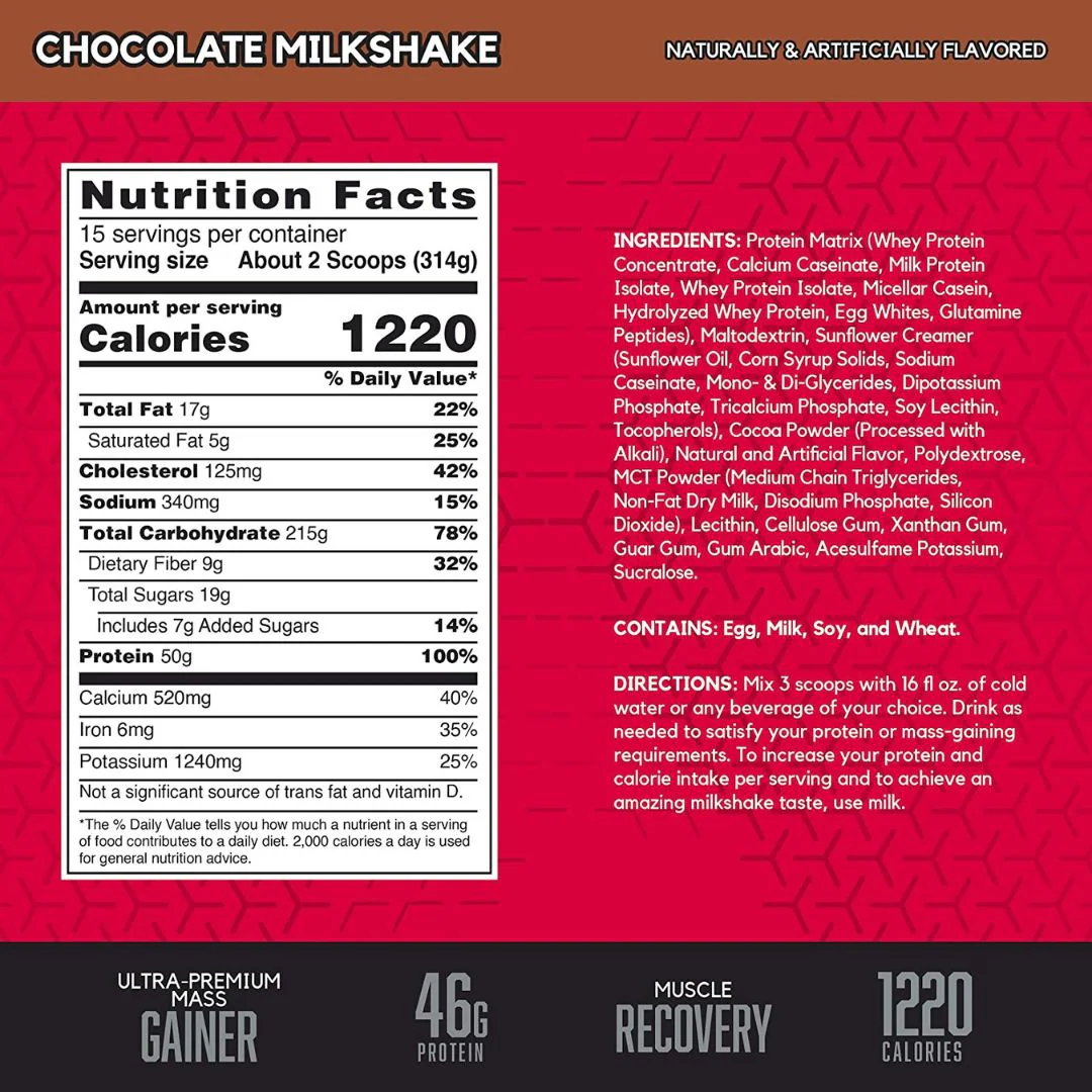 BSN Truemass 1200 Chocolate 10.38 LB - Image 6