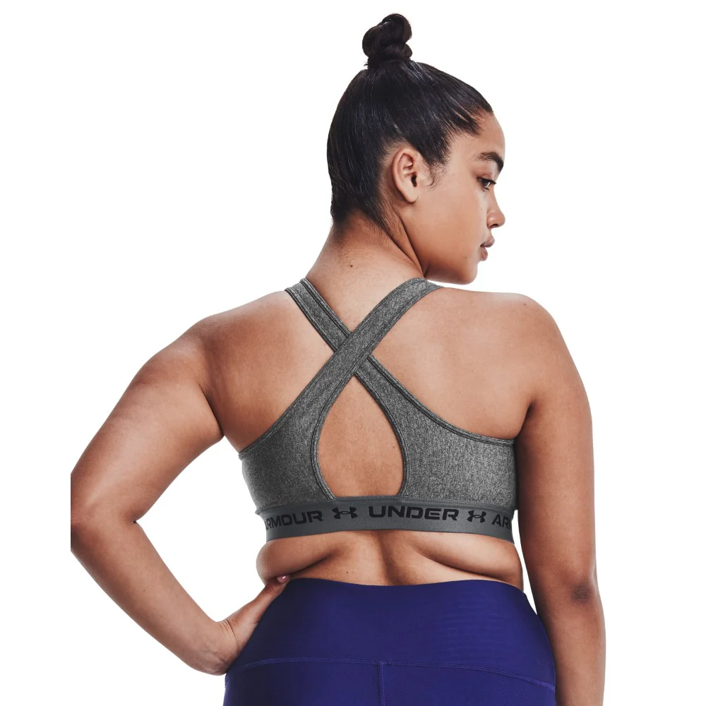 Armour® Mid Crossback Heather Sports Bra - Image 10