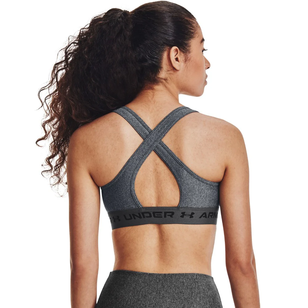Armour® Mid Crossback Heather Sports Bra - Image 2