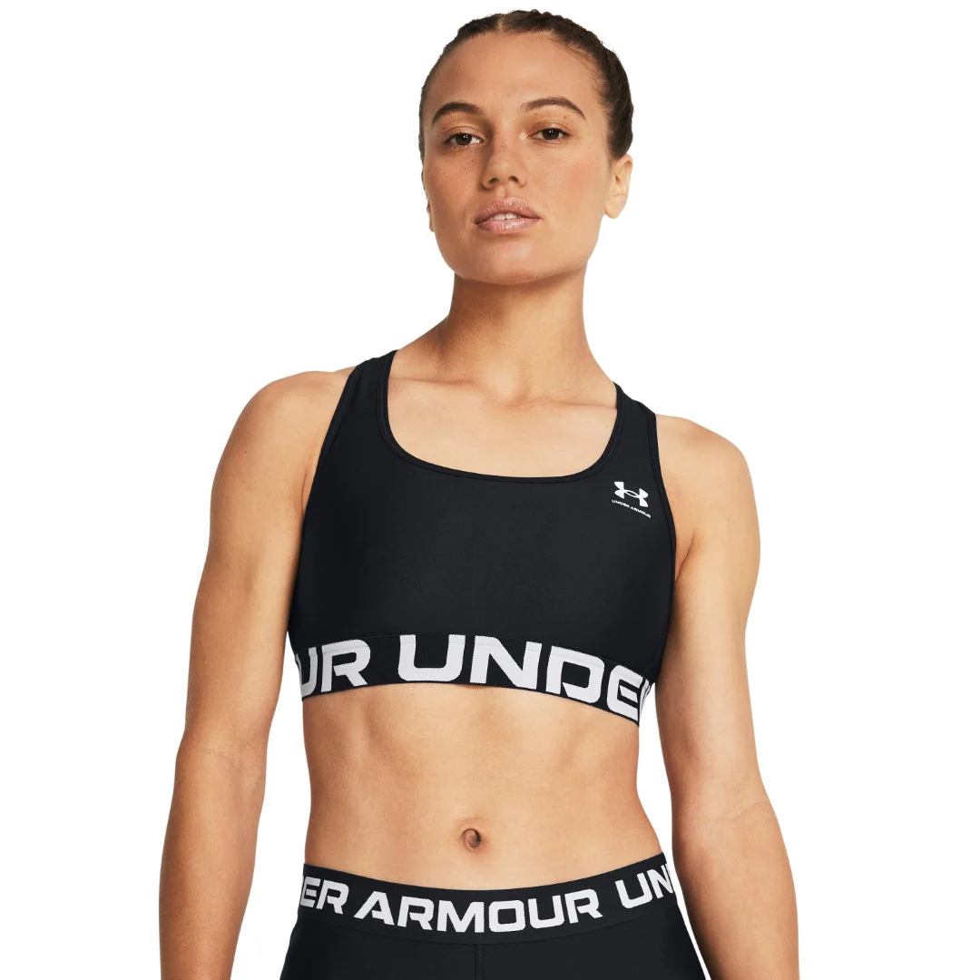 HeatGear® Armour Mid Branded Sports Bra - Image 11
