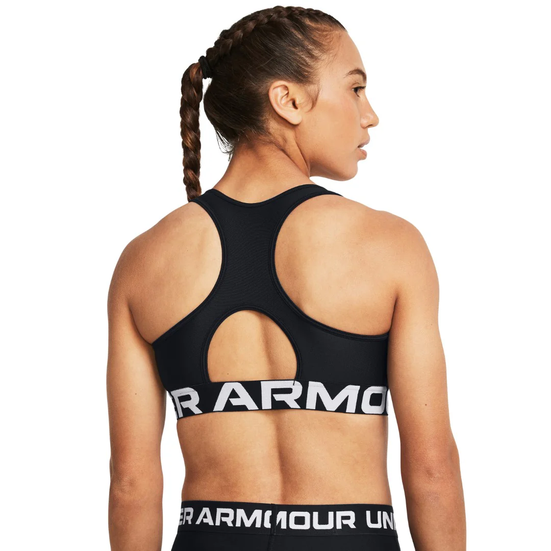 HeatGear® Armour Mid Branded Sports Bra - Image 12