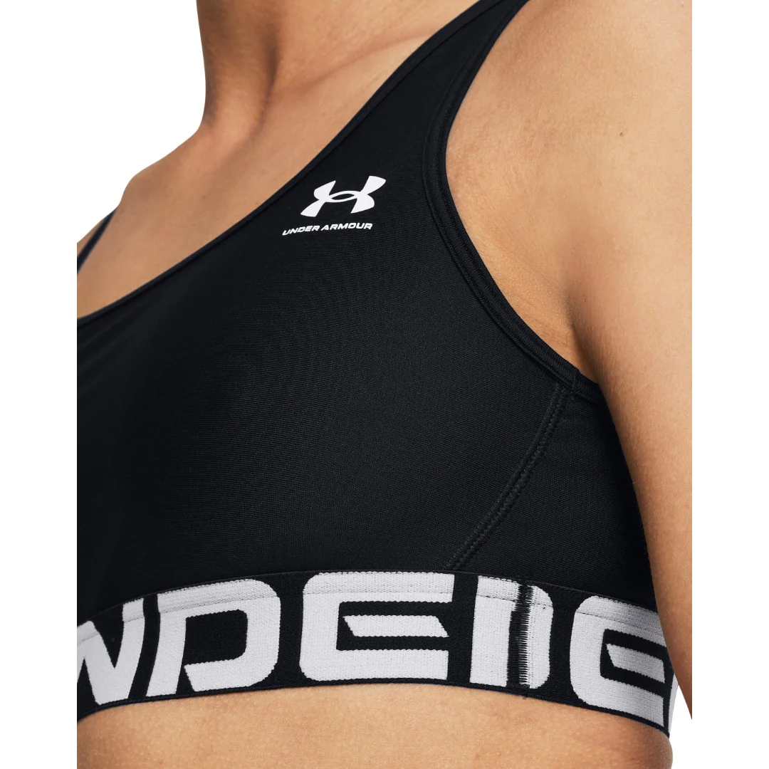 HeatGear® Armour Mid Branded Sports Bra - Image 13
