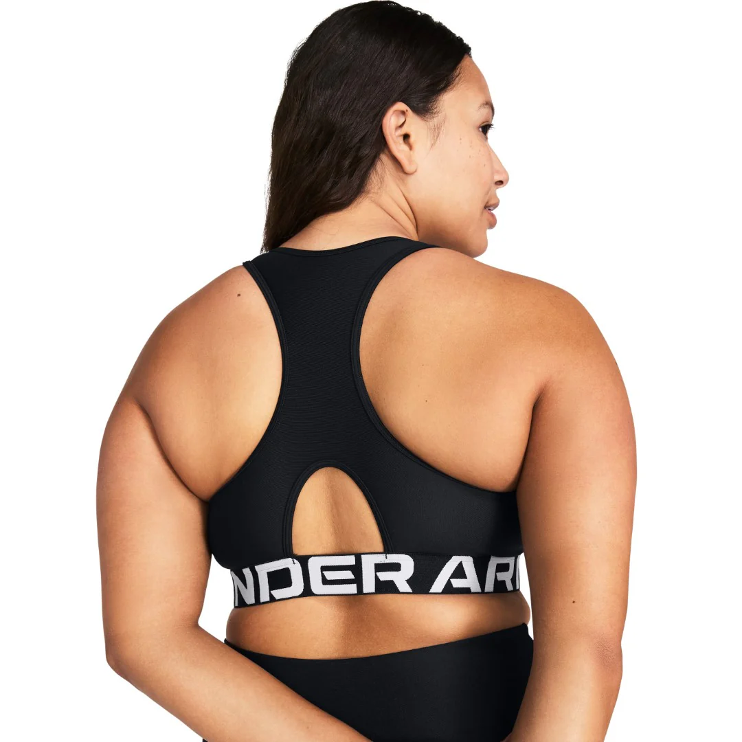 HeatGear® Armour Mid Branded Sports Bra - Image 6