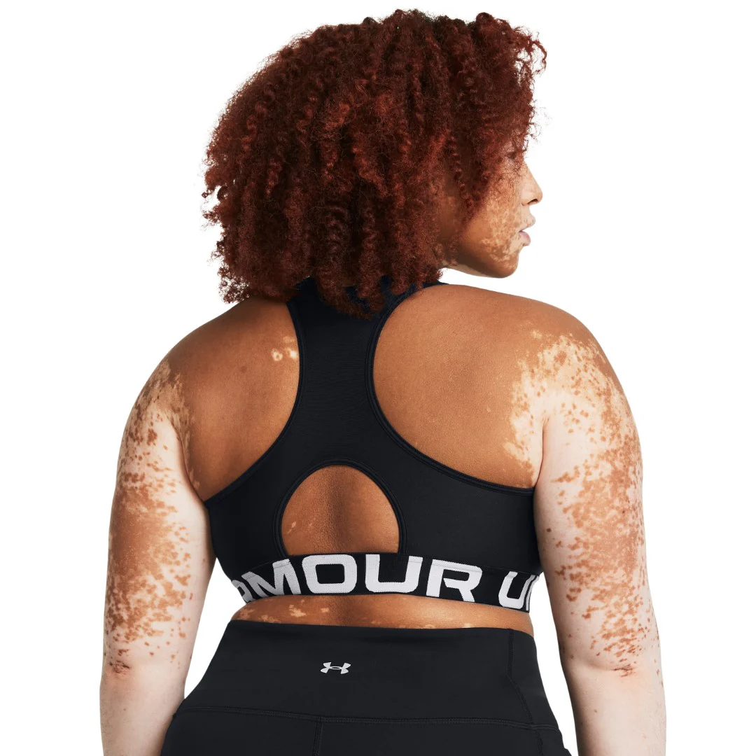 HeatGear® Armour Mid Branded Sports Bra - Image 8
