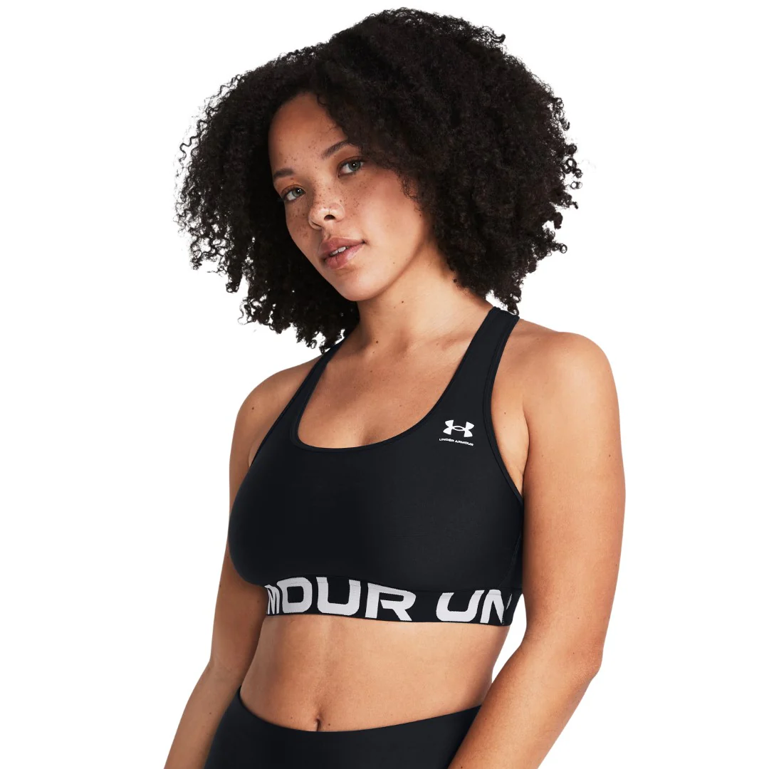 HeatGear® Armour Mid Branded Sports Bra - Image 9