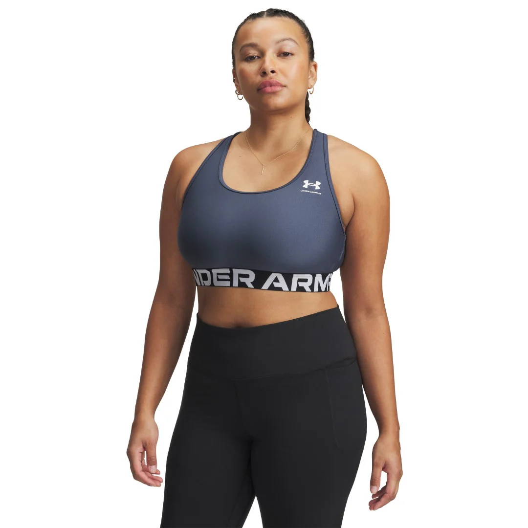 HeatGear® Armour Mid Branded Sports Bra - Image 11