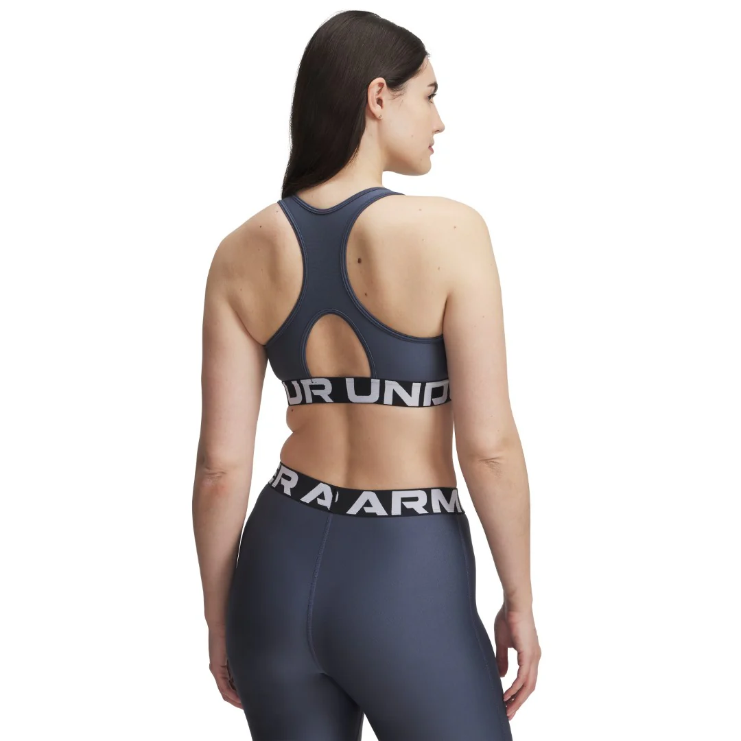 HeatGear® Armour Mid Branded Sports Bra - Image 4