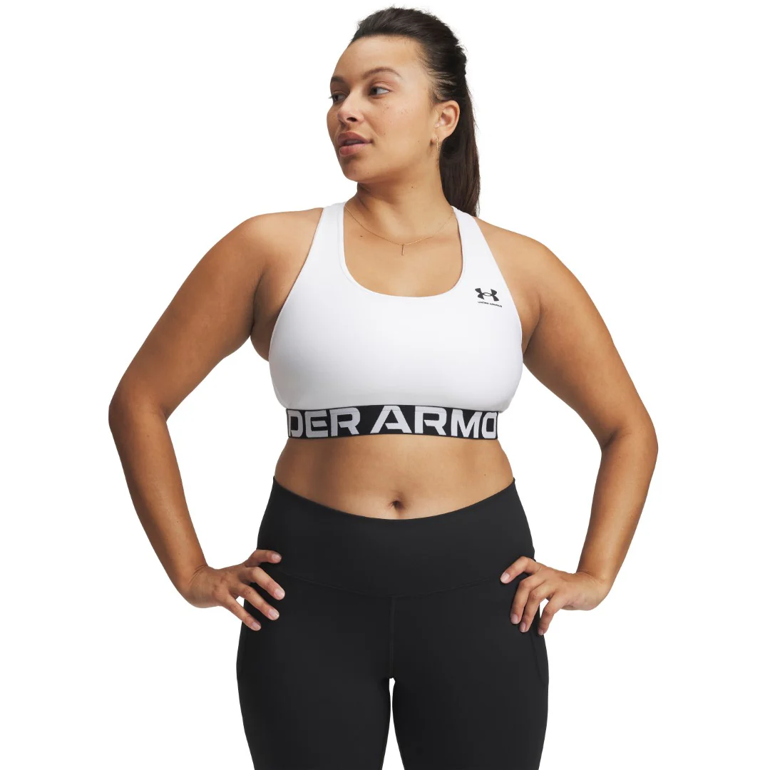 HeatGear® Armour Mid Branded Sports Bra - Image 12