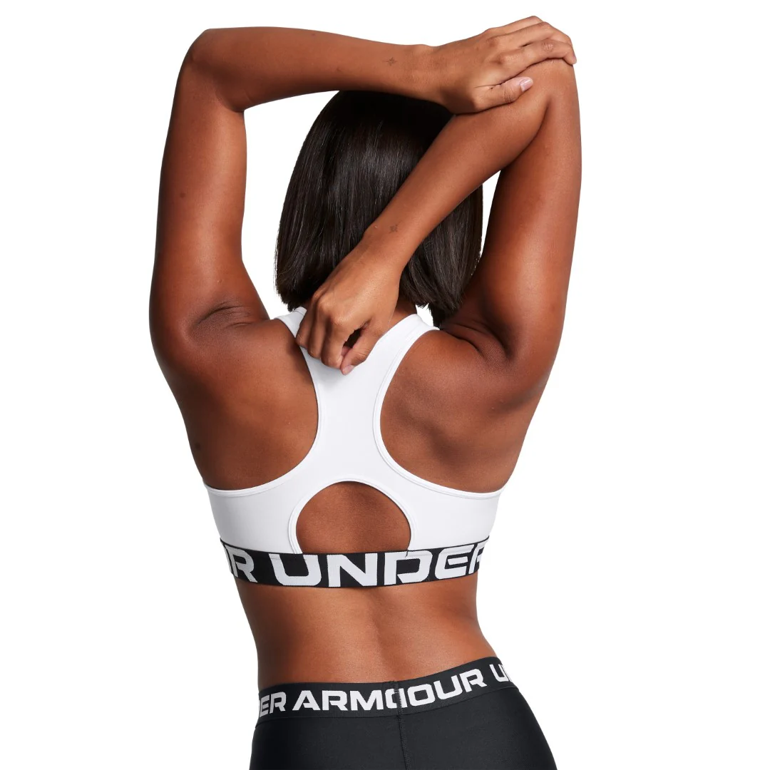 HeatGear® Armour Mid Branded Sports Bra - Image 2