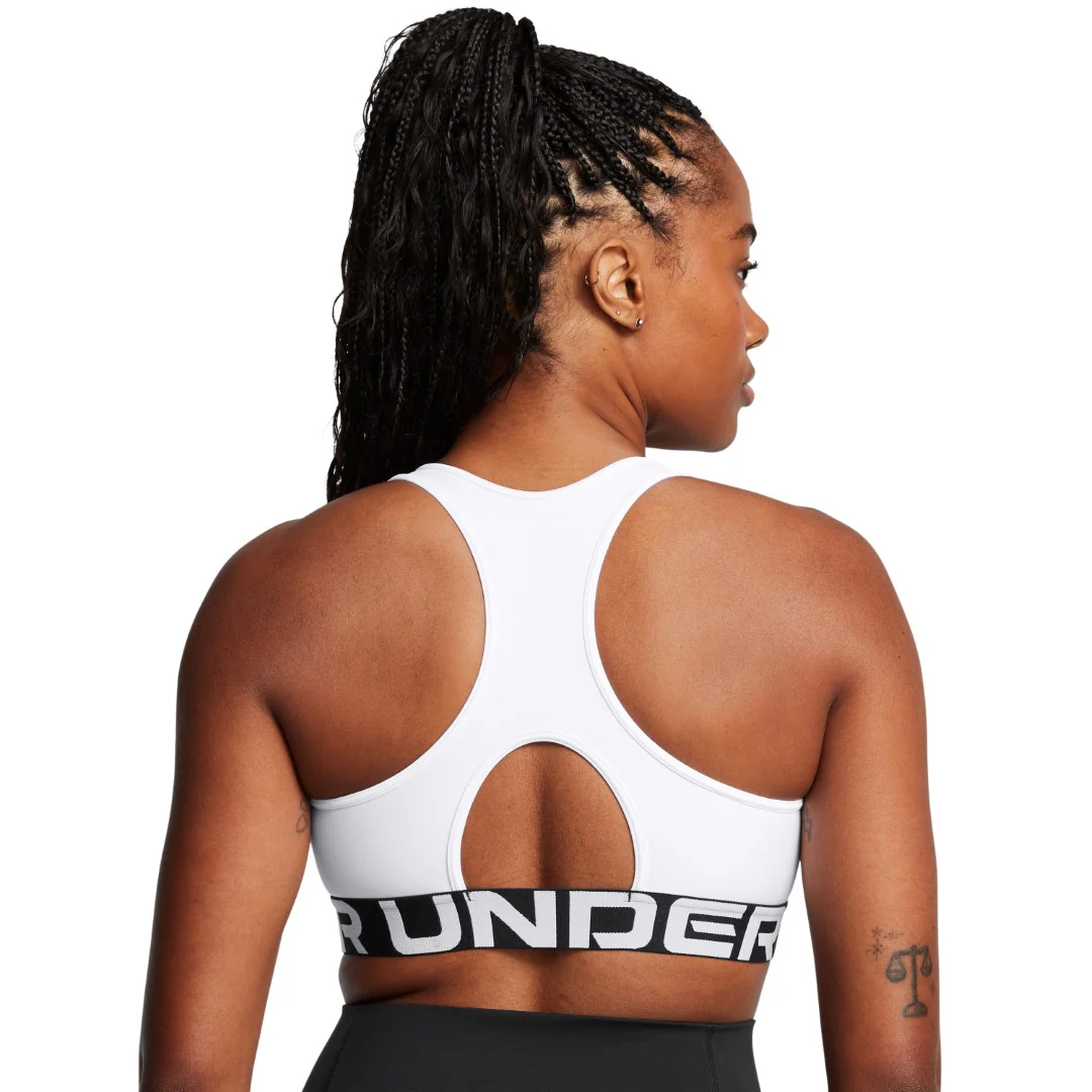 HeatGear® Armour Mid Branded Sports Bra - Image 4