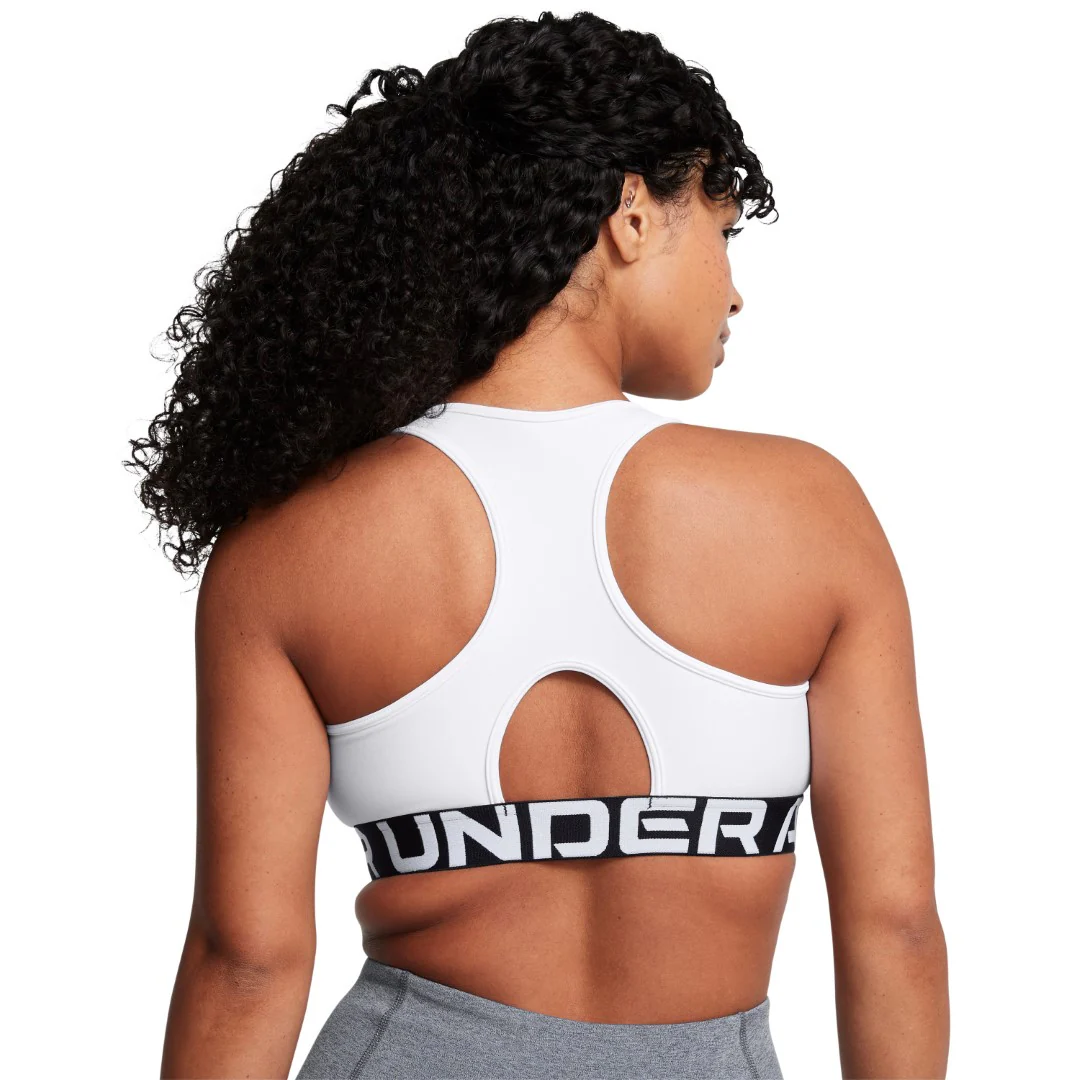 HeatGear® Armour Mid Branded Sports Bra - Image 6