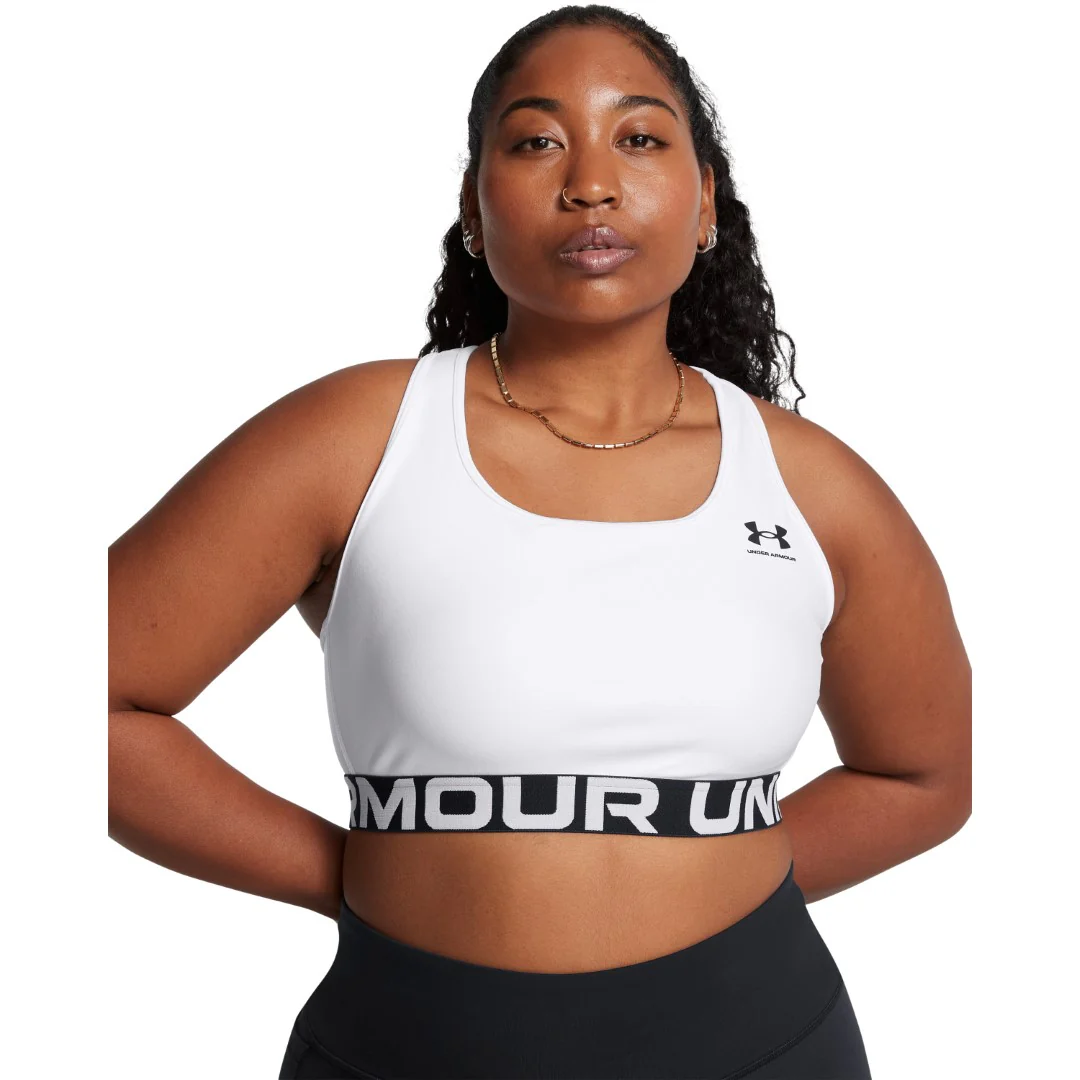 HeatGear® Armour Mid Branded Sports Bra - Image 8