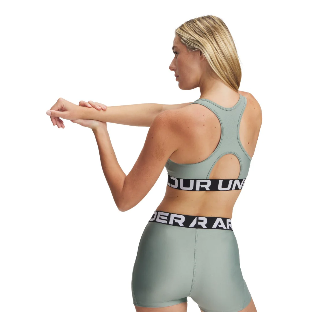 HeatGear® Armour Mid Branded Sports Bra - Image 10