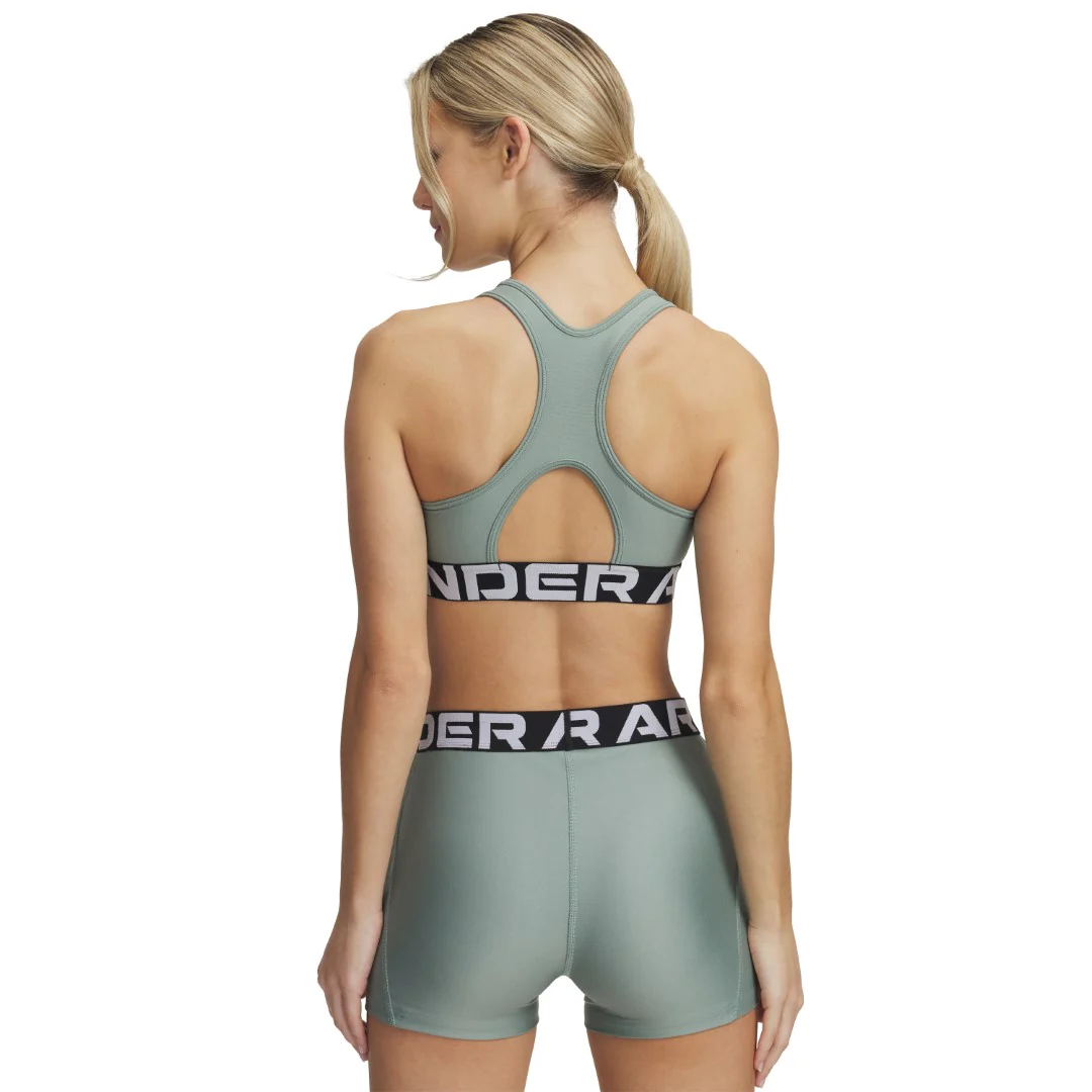 HeatGear® Armour Mid Branded Sports Bra - Image 12