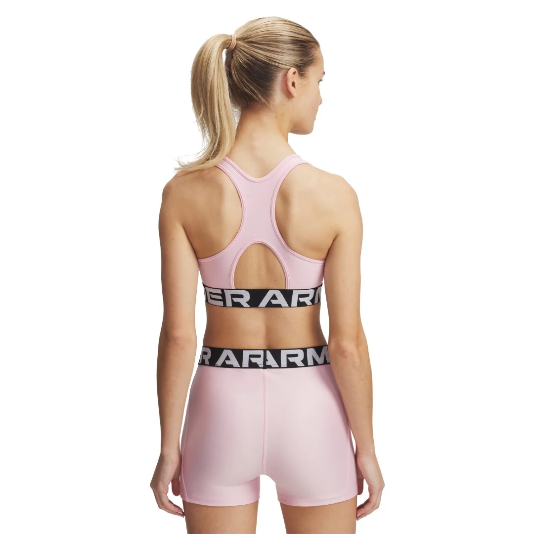 HeatGear® Armour Mid Branded Sports Bra - Image 4