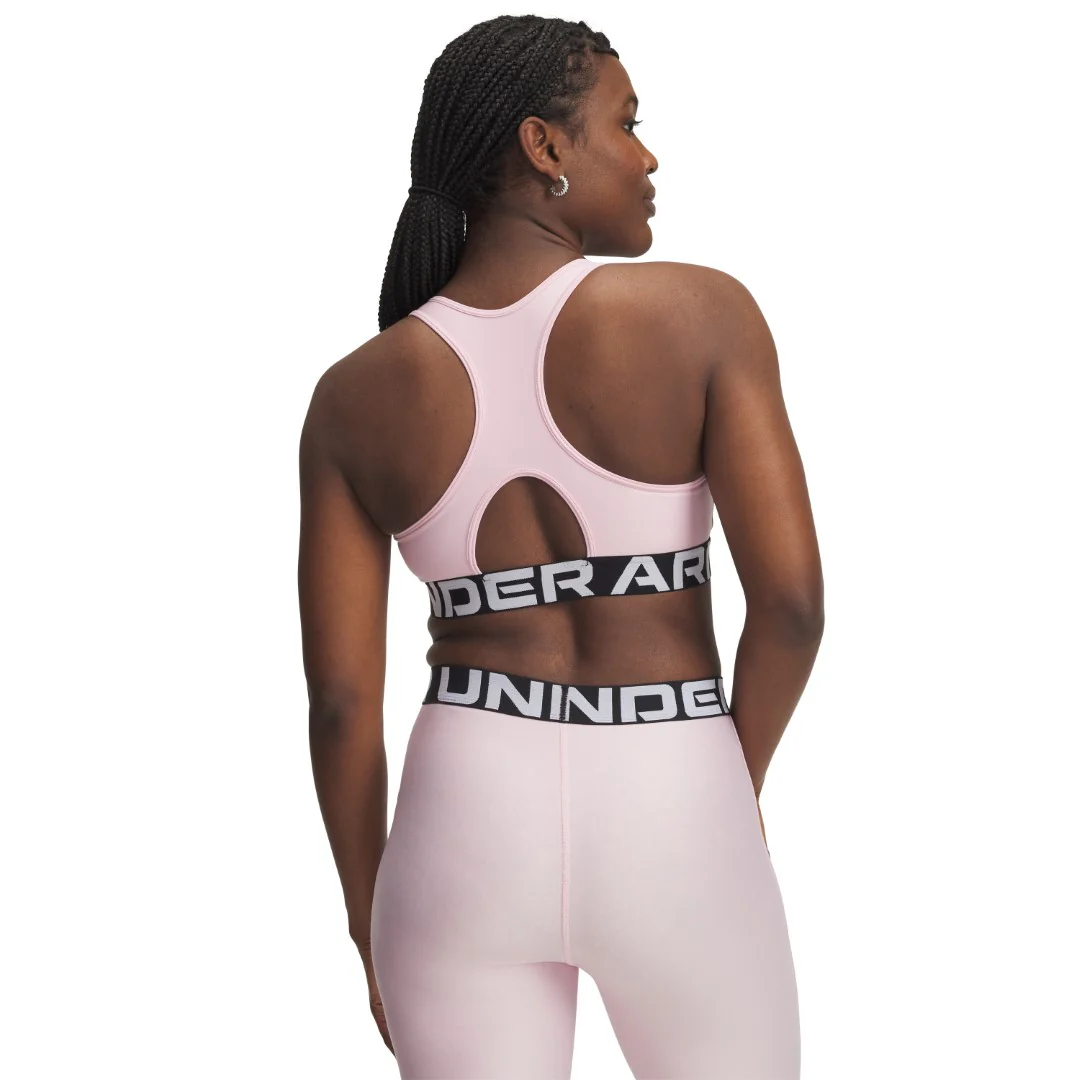 HeatGear® Armour Mid Branded Sports Bra - Image 6