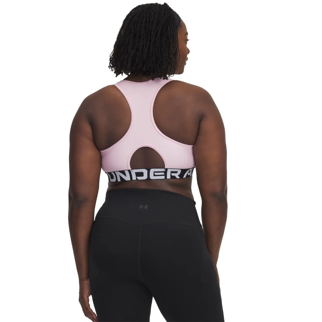 HeatGear® Armour Mid Branded Sports Bra - Image 8