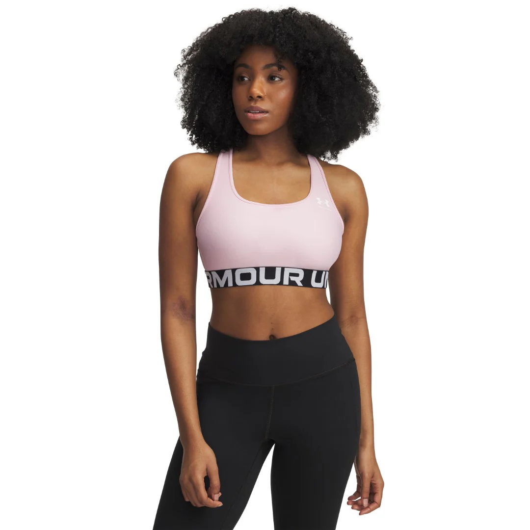 HeatGear® Armour Mid Branded Sports Bra - Image 9