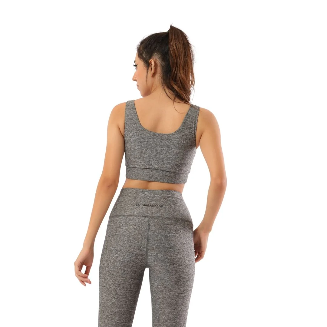 Light Heather Molded Cup Sports Bra - Image 2