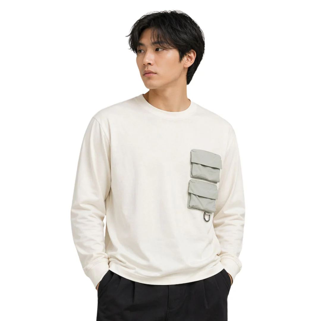 3D Pockets Long Sleeves T-Shirt