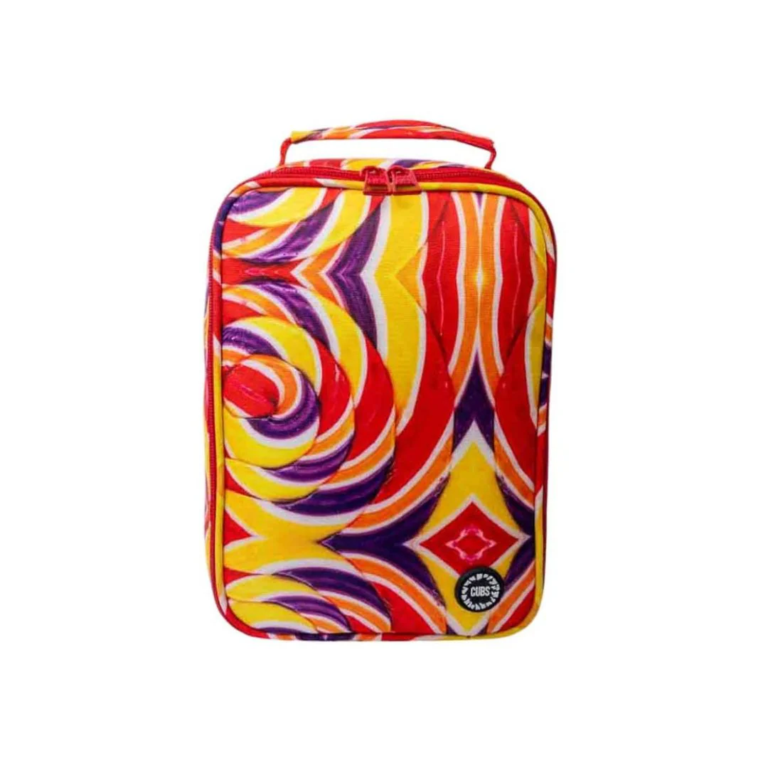 Purple & Red Candy Cane Lunch bag Big & Basic