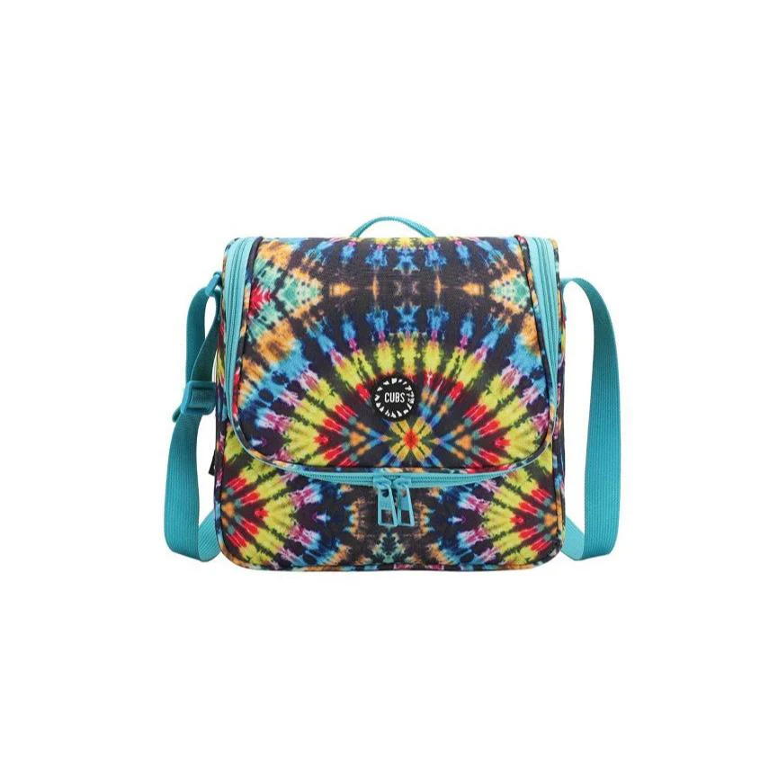 Tie Dye Colorful Black Lunch Bag