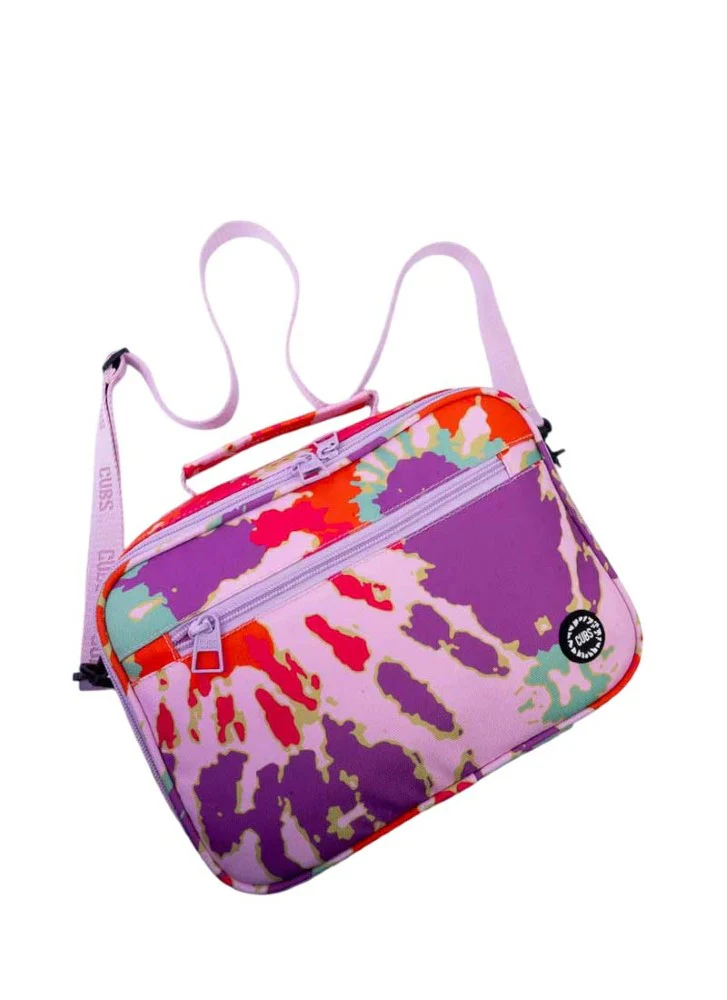 Purple & Orange Tie Dye Lunch bag Junior - Image 3