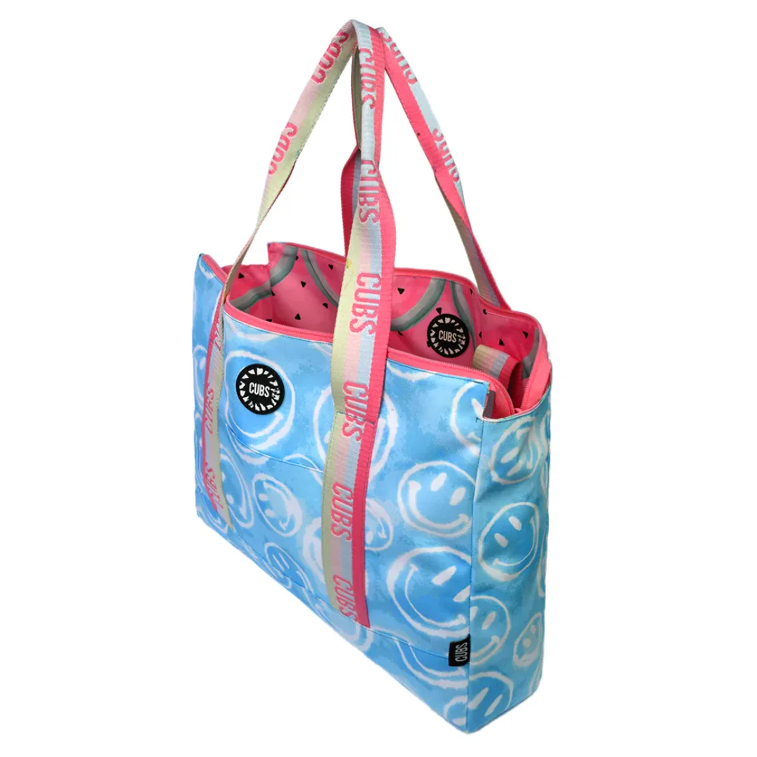 Watermelon Scales & Smiley Clouds Double Face Tote Bag - Image 4