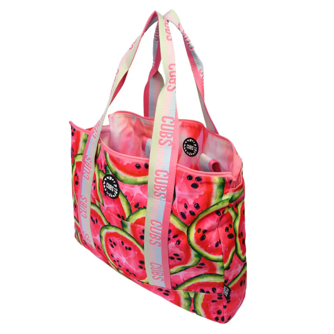 Watermelon Slices & Red Tye Dye Double Face Tote Bag - Image 3