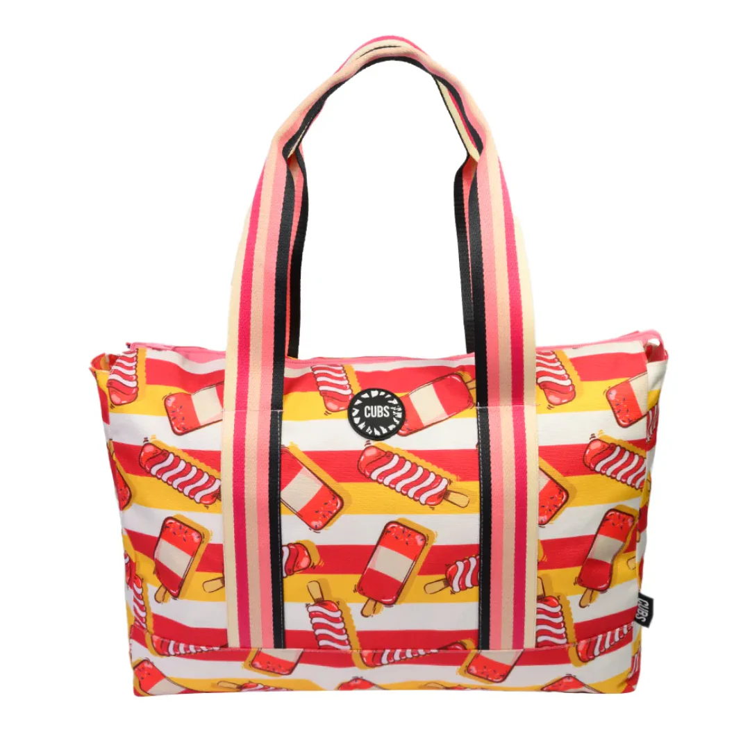 Pink Leopard & Popsticks Double Face Tote Bag - Image 2