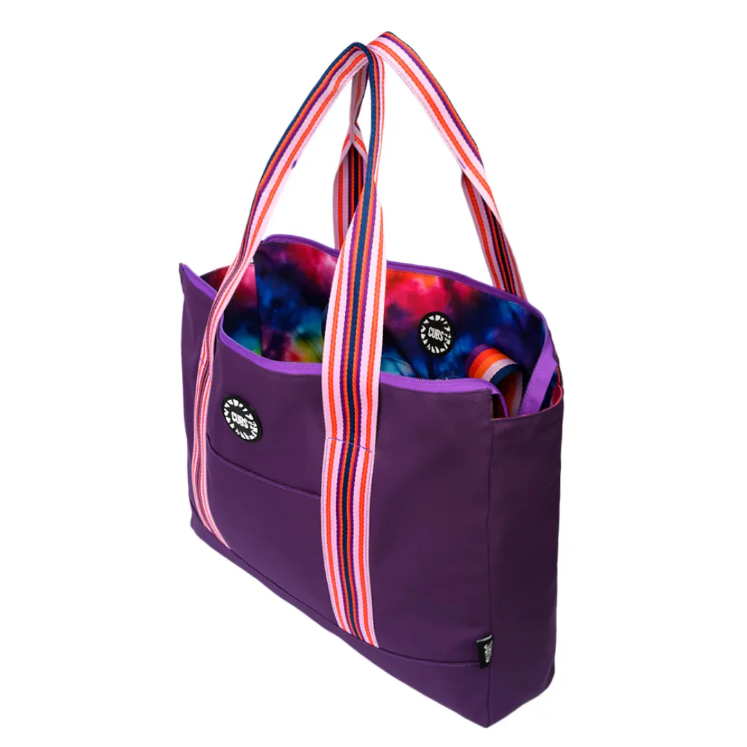 Deep Purple Tie Dye & Very Purple Tote Bag - Image 4