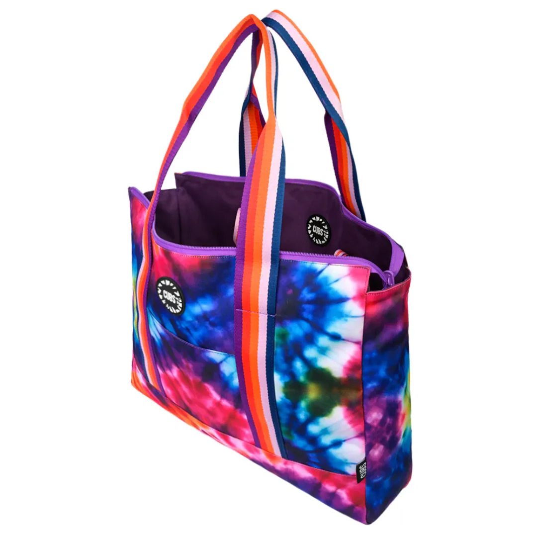 Deep Purple Tie Dye & Very Purple Tote Bag - Image 6
