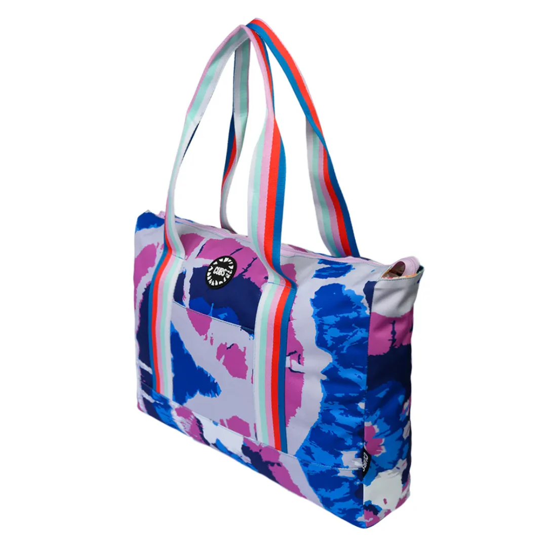 Blue Tie Dye & Splashing Paint Tote Bag - Image 5