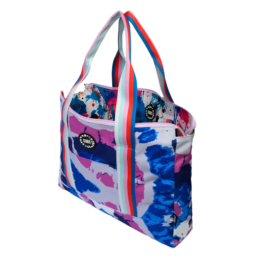 Blue Tie Dye & Splashing Paint Tote Bag - Image 6