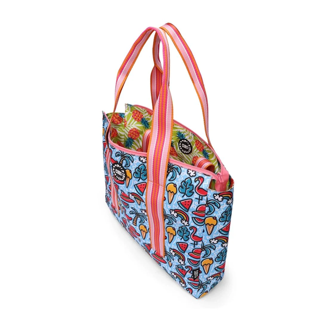 Flamingos and Pineapples Double Face Tote Bag 19 L - Image 4