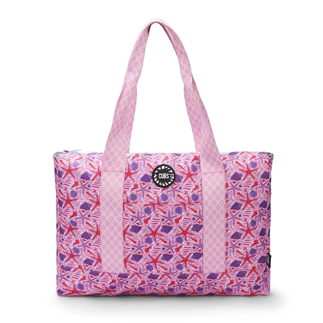 Bluish Tie Dye and Pinky Stars Double Face Tote Bag 19 L - Image 2