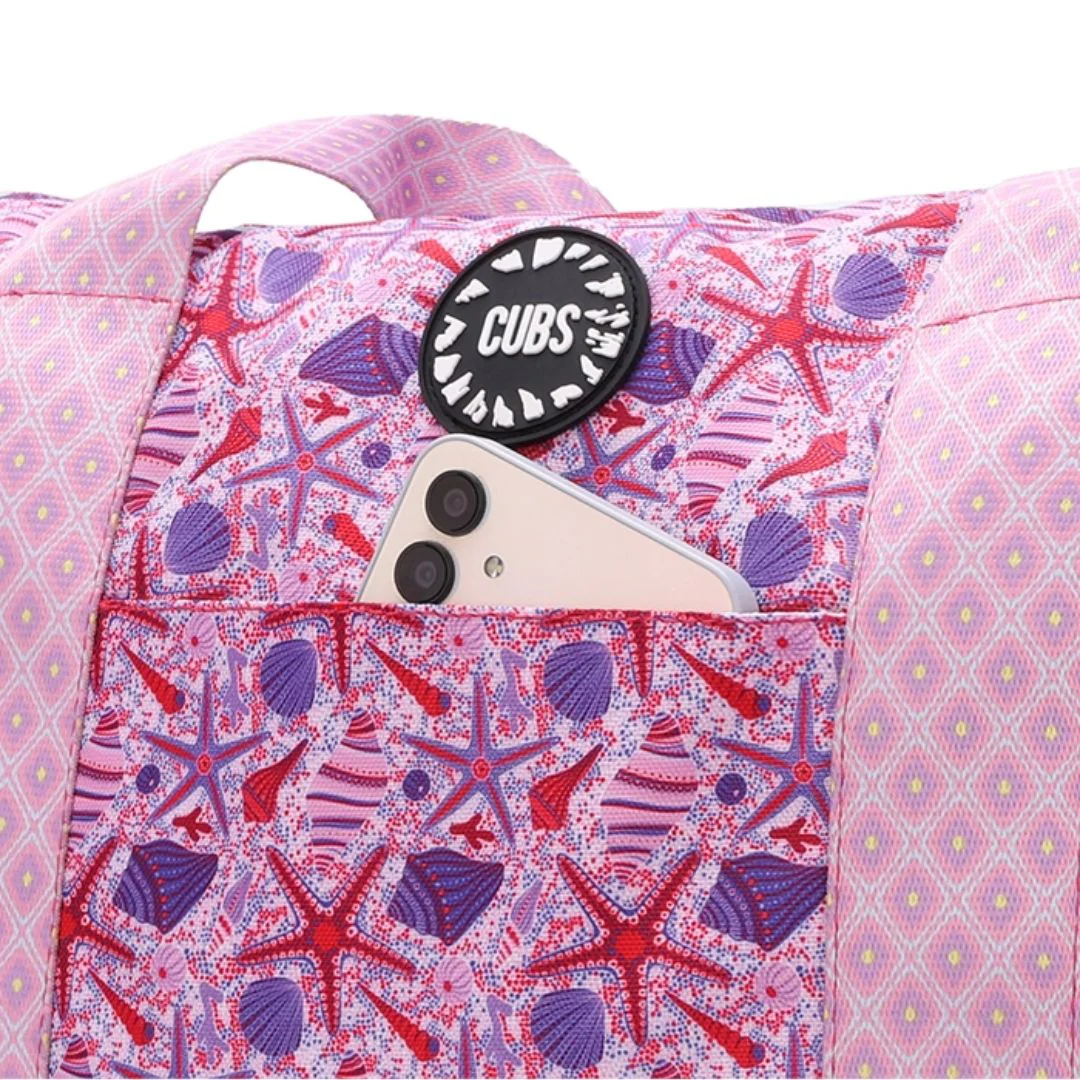 Bluish Tie Dye and Pinky Stars Double Face Tote Bag 19 L - Image 3