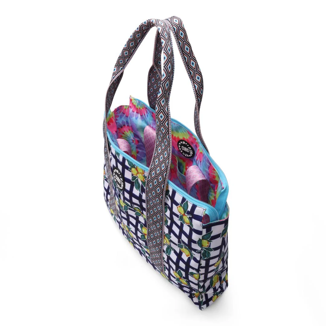 Flowery Tie Dye Double Face Tote Bag 19 L - Image 3