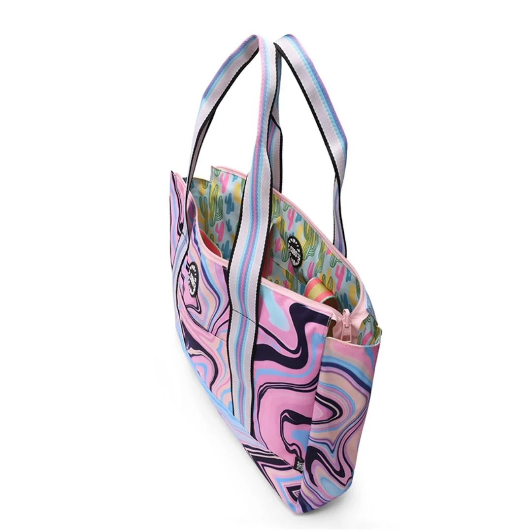 Cactus and Swirls Double Face Tote Bag 19 L - Image 3