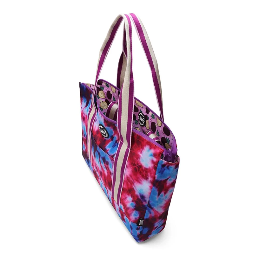 Passion Fruits and Purple Tie Dye Double Face Tote Bag 19 L - Image 3