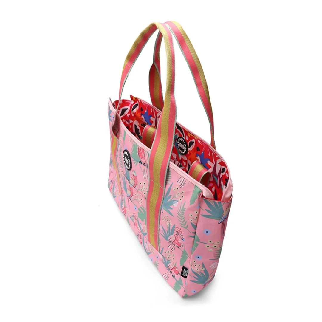 Pinkish Flowers Double Face Tote Bag 19 L - Image 6