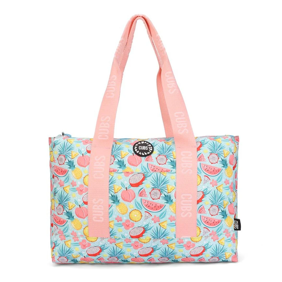 Tropical Fruits and Umbrellas Double Face Tote Bag 19 L - Image 2