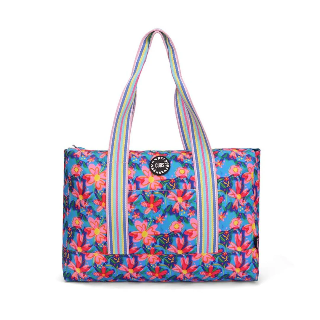 Bluish Flowers and Watermelon Ice-Cream Double Face Tote Bag 19 L - Image 2