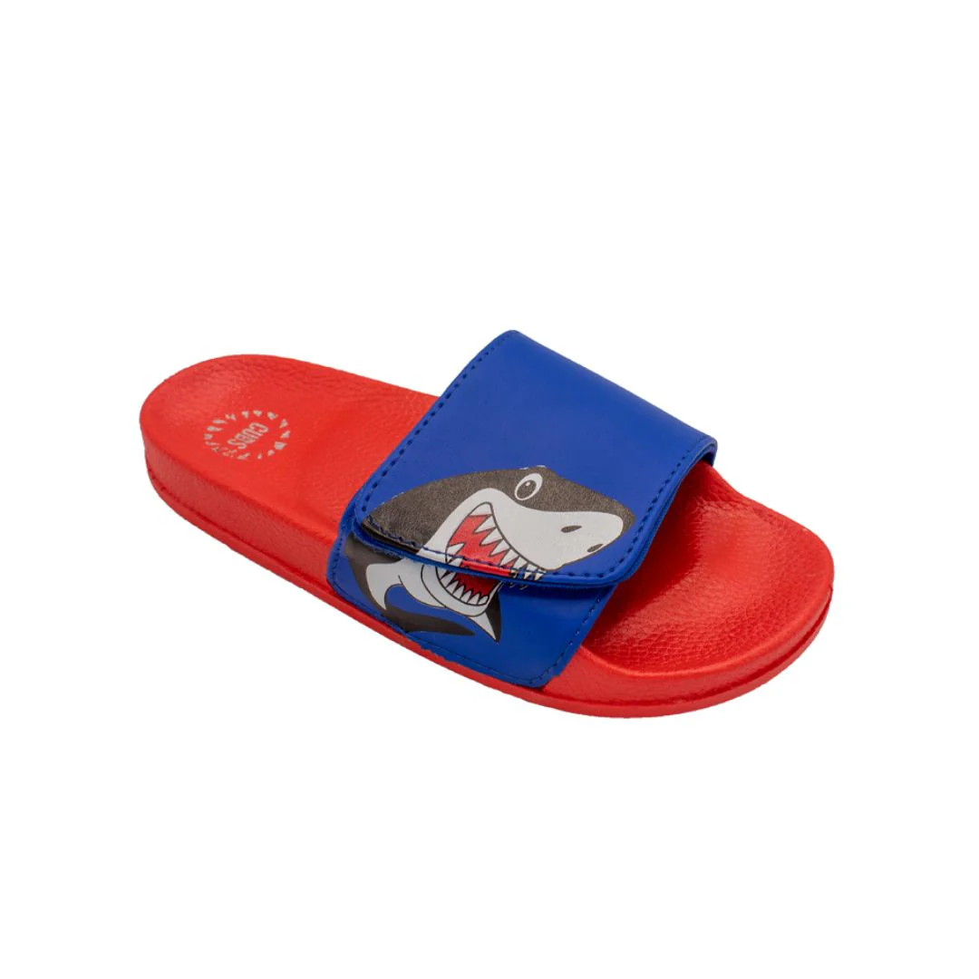 Shark Red Sole Slides - Image 2