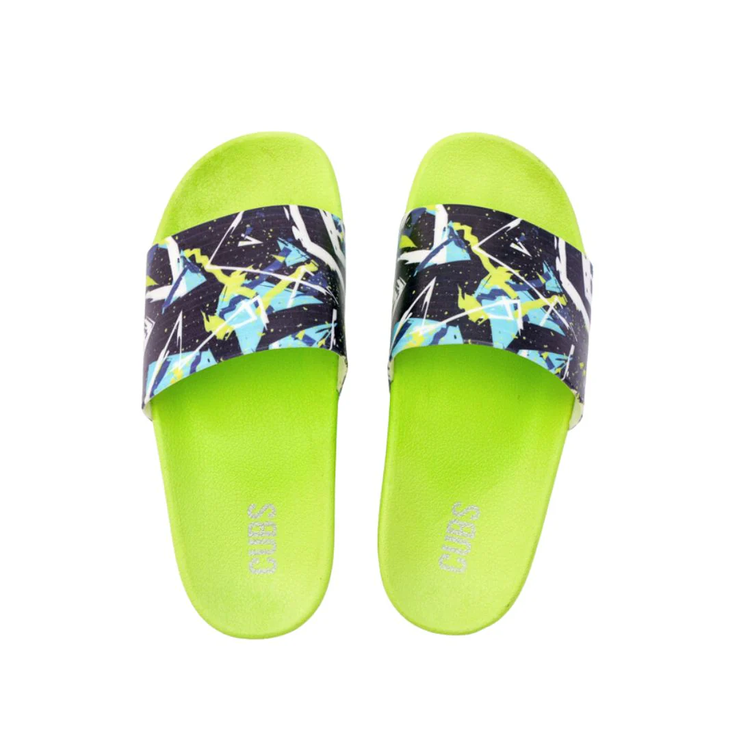 Green Lizard Graffiti Slides