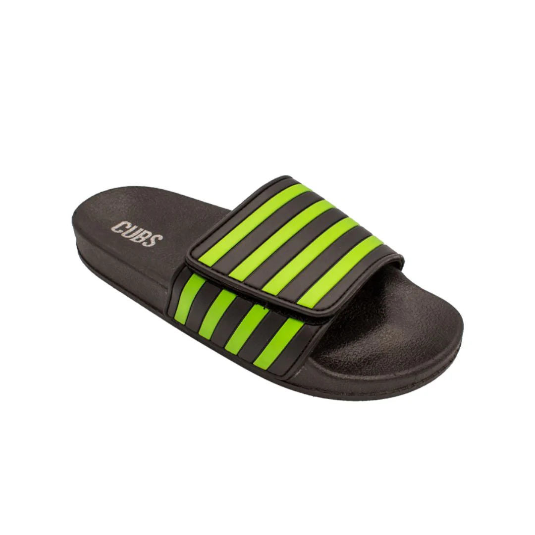 Birght Green/Black Stripes Slide - Image 4