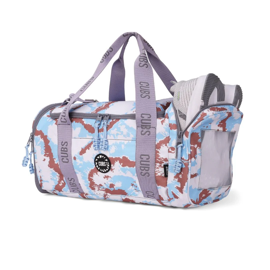 Baby Blue Tie Dye Large Duffle Two Pockets - Image 2
